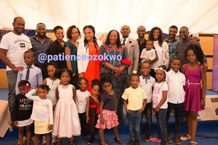 Patience Ozokwo reportedly has 3 biological children, and 5 adopted children.