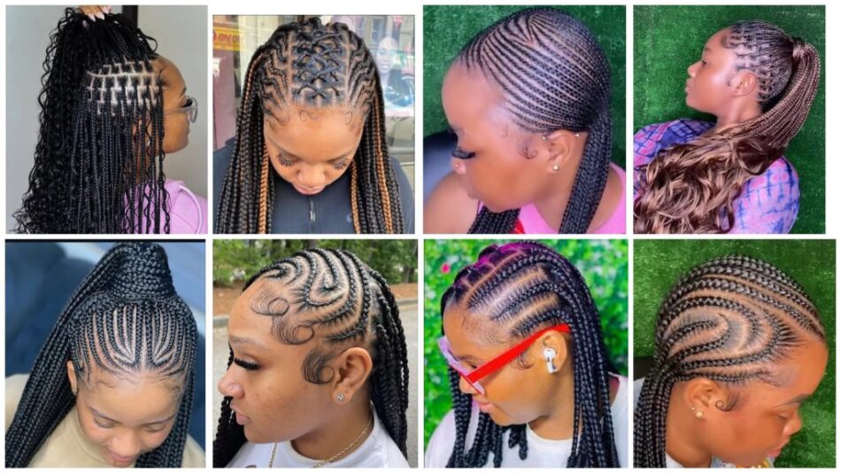 Captivating braided hairstyles for elegant  look.